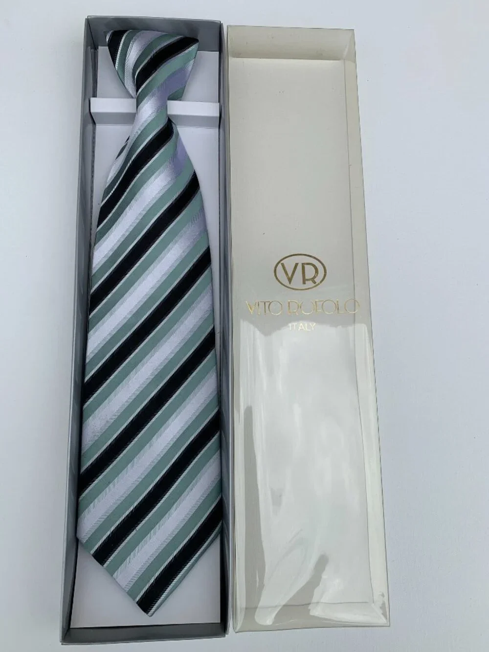 VITO RUFOLO 100% Silk Tie for Men Made in Italy 56